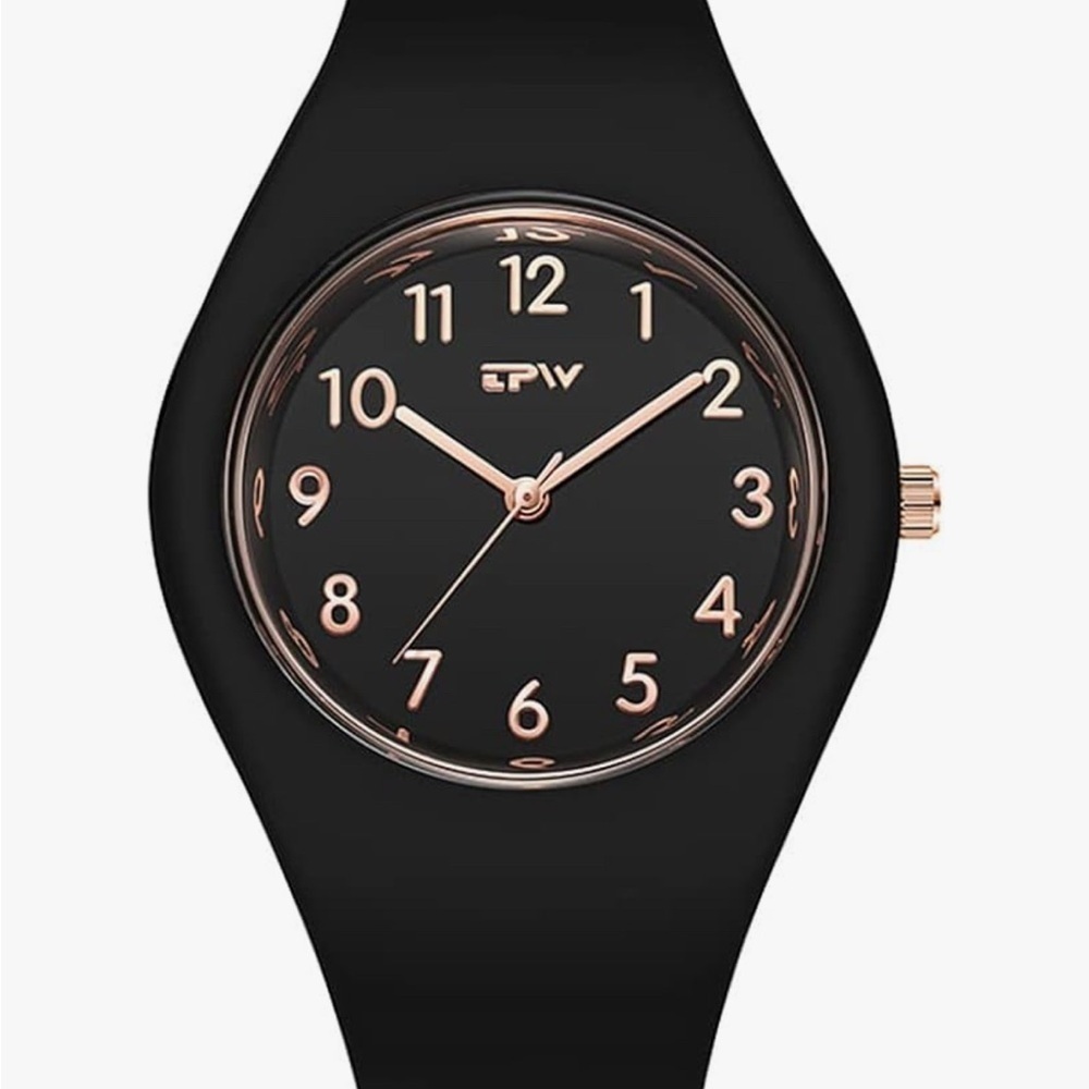Gosana watch minimalist minimalist silicone strap 30m water proof rose gold